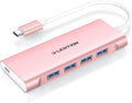 LENTION 5-in-1 USB-C Hub, 4 USB3.0, 60W Charging, Multiport Adapter | Ideal for Work & Study, Stable Driver