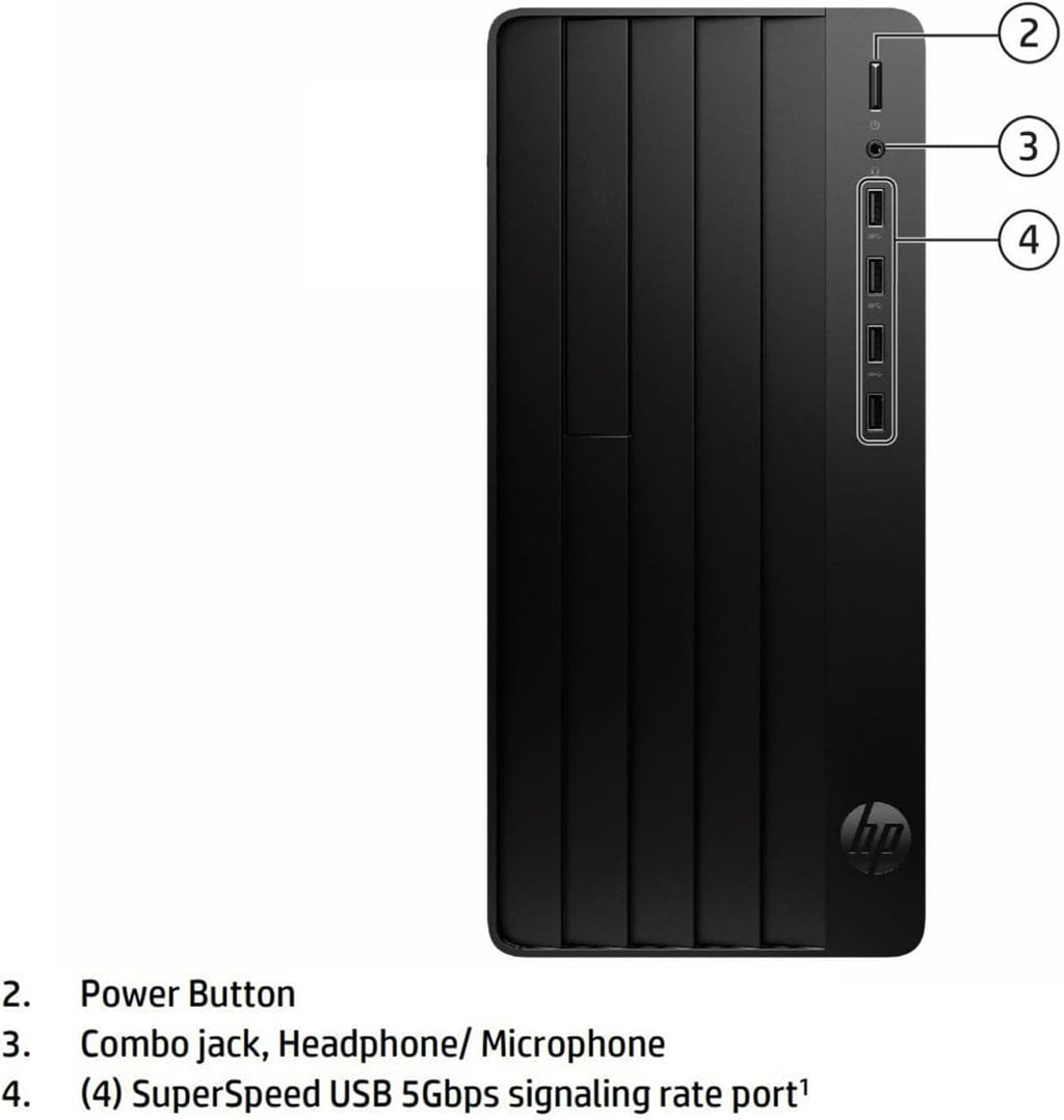HP Desktop Computer Tower, 13th Gen Intel Quad-Core Processor, 8GB DDR4 RAM, 256GB SSD, Keyboard and Mouse,