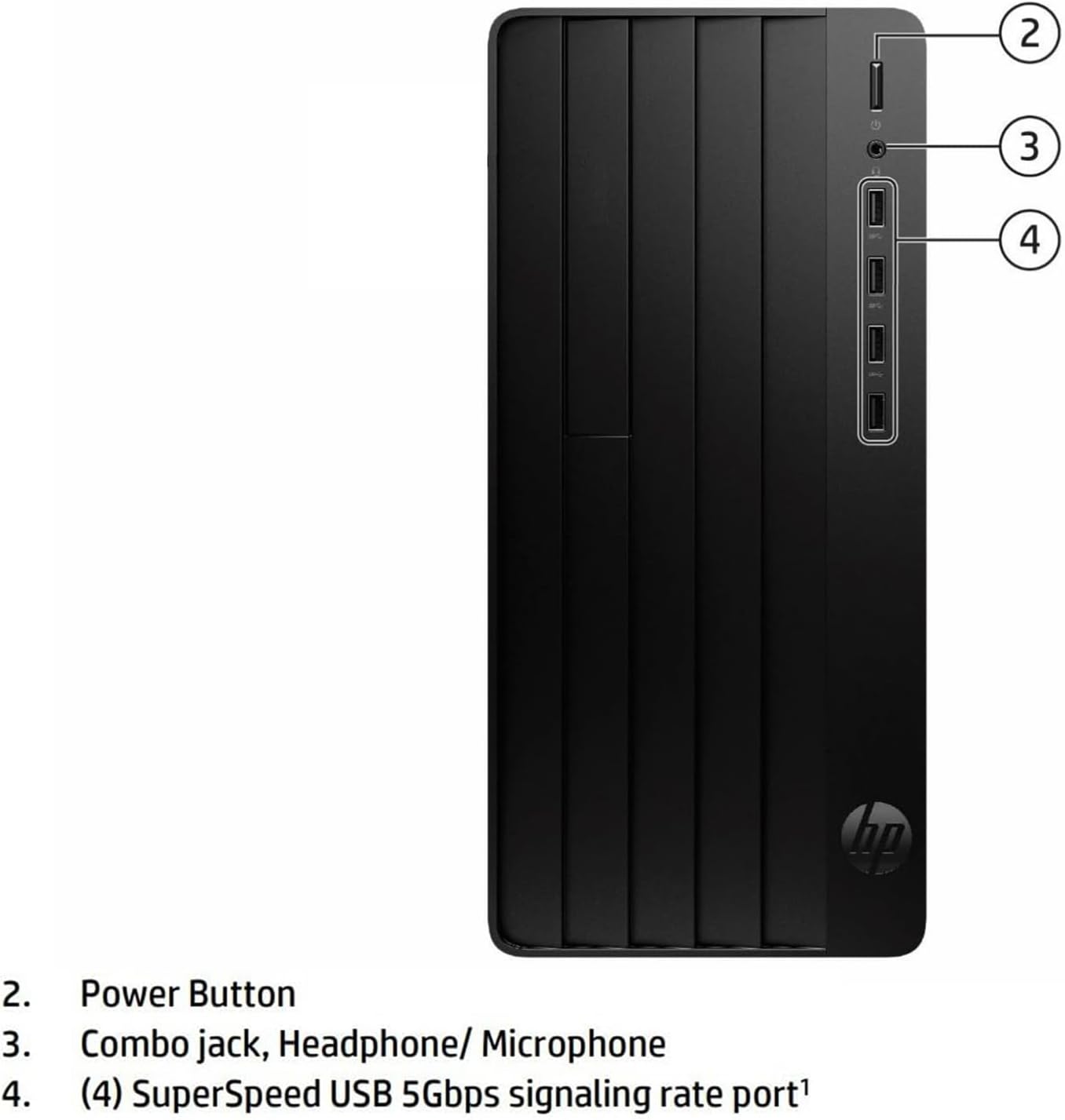 HP Desktop Computer Tower, 13th Gen Intel Quad-Core Processor, 8GB DDR4 RAM, 256GB SSD, Keyboard and Mouse,
