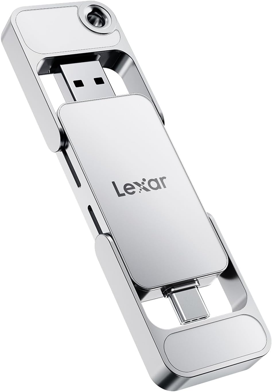 Lexar D70E 1TB Dual Drive External SSD, Up to 2000MB/s Read and 1800MB/s Write, Durable Metal Housing Design,