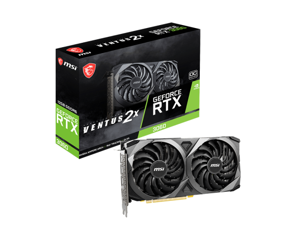 MSI RTX3060 VENTUS 2X OC 12GB DDR6 GRAPHICS CARD