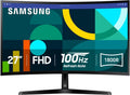 Samsung 27" Essential S3 (S36GD) Series FHD 1800R Curved Computer Monitor, 100Hz, Game Mode, Advanced Eye