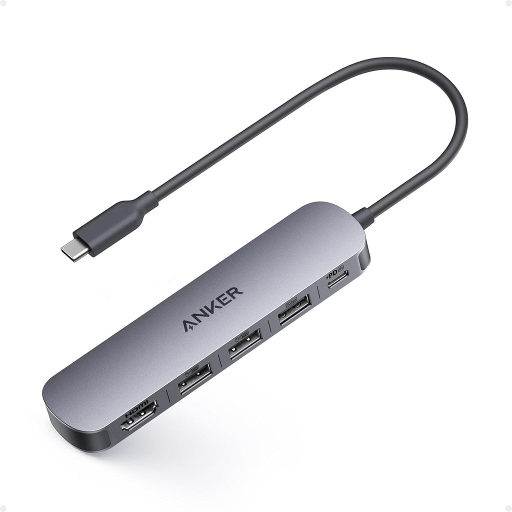 Anker USB C Hub 5-in-1 USB Hub for Laptops, 4K HDMI USB-C Multiport Adapter | 90W Max Power Delivery, 3 USB A
