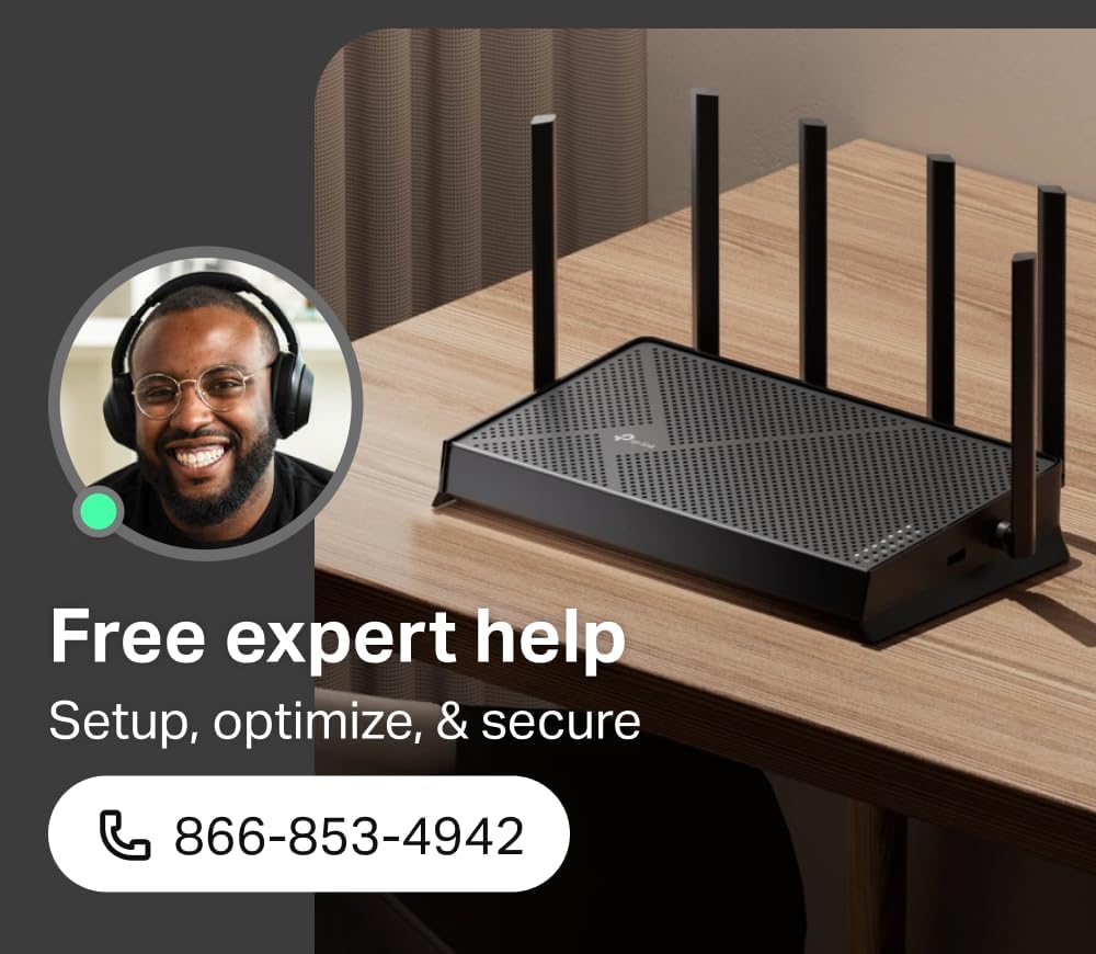 TP-Link BE6500 Dual-Band WiFi 7 Router (BE400) – Dual 2.5Gbps Ports, USB 3.0, Covers up to 2,400 sq. ft., 90