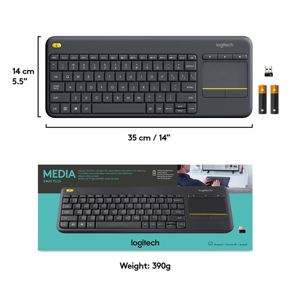 LOGITECH WIRELESS TOUCH KEYBOARD K400 PLUS