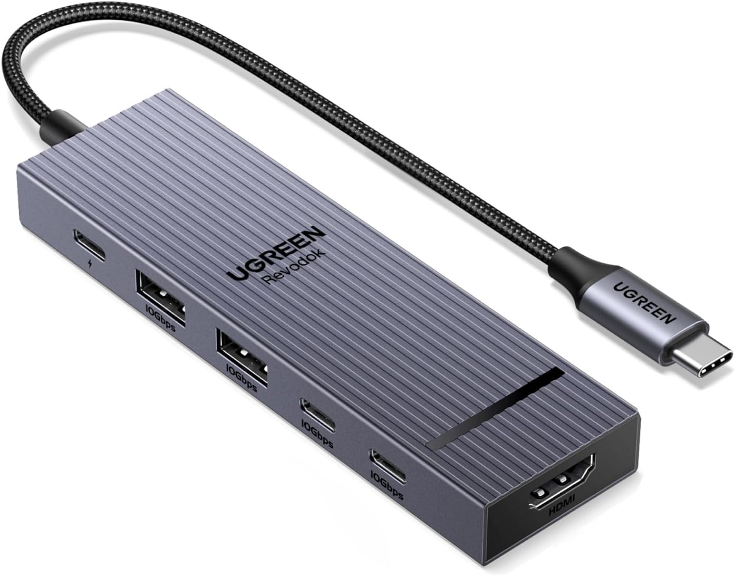 UGREEN Revodok Pro USB-C Hub 6 in 1 10Gbps 4K 60Hz HDMI, 100W Power Delivery for MacBook Neo/Pro/Air, iPad