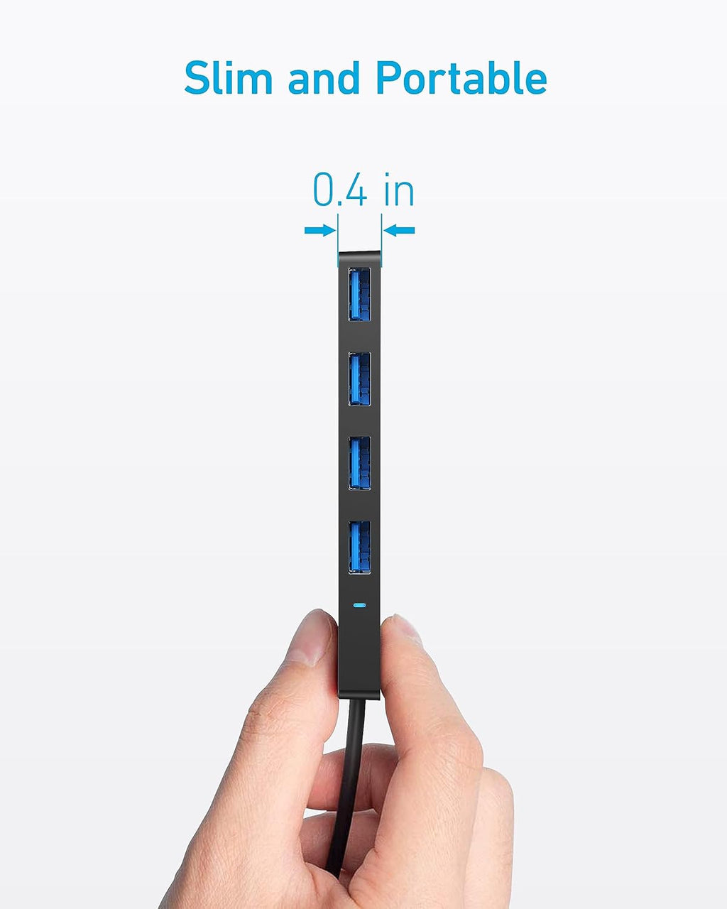 Anker USB C Hub 4 Ports, Multiple USB 3.0 Hub with 5Gbps Data Transfer, Extender for Type C Port Laptop, PC,