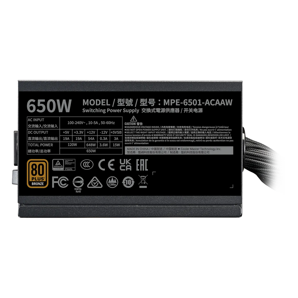 SMPS COOLER MASTER MWE BRONZE 650W V3