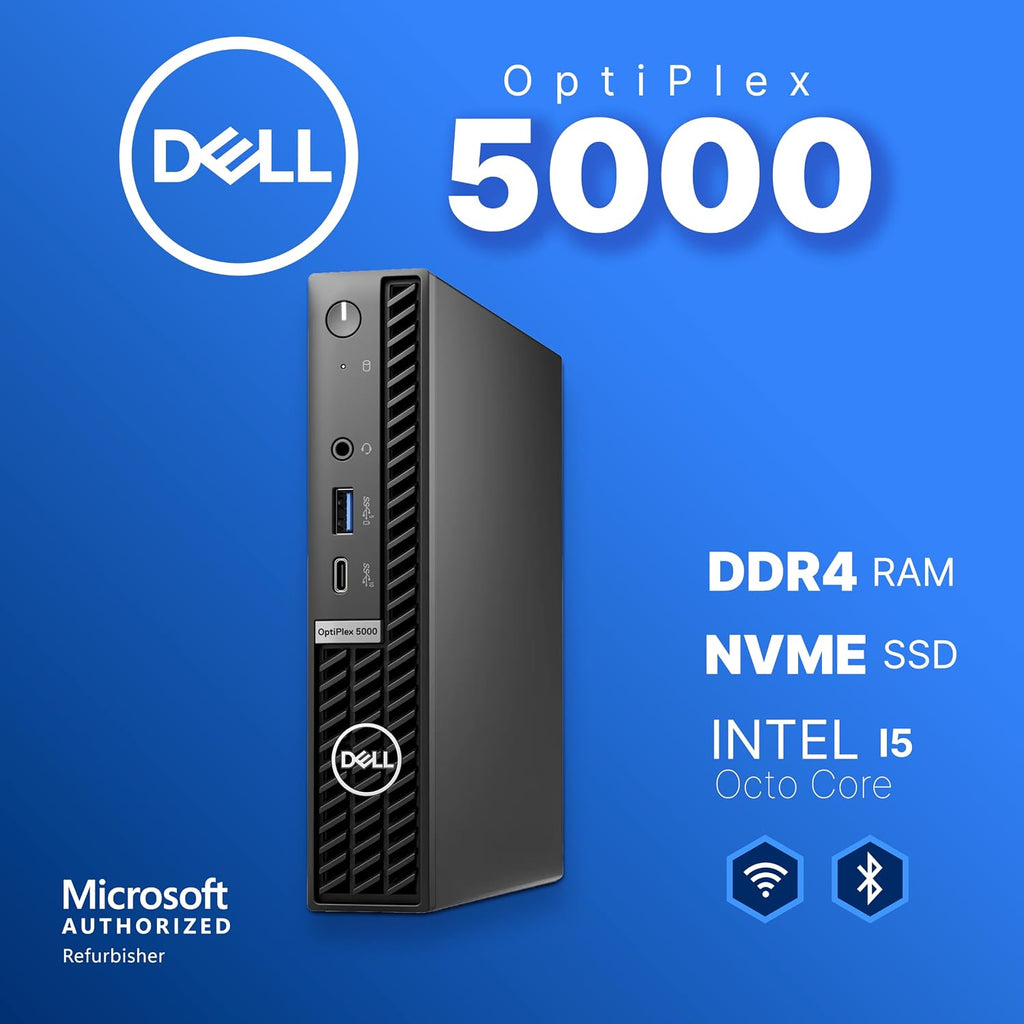 Dell OptiPlex 5000 Desktop Micro PC | Intel i5 12th Gen 6-Core | 16GB RAM | 512GB NVME | Windows 11 Pro |