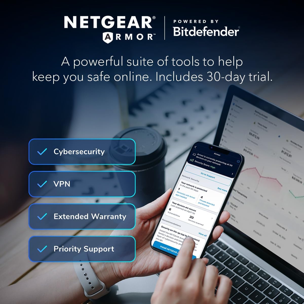 NETGEAR WiFi 6 Router 4-Stream (R6700AX) – Router Only, AX1800 Wireless Speed (Up to 1.8 Gbps), Covers up to