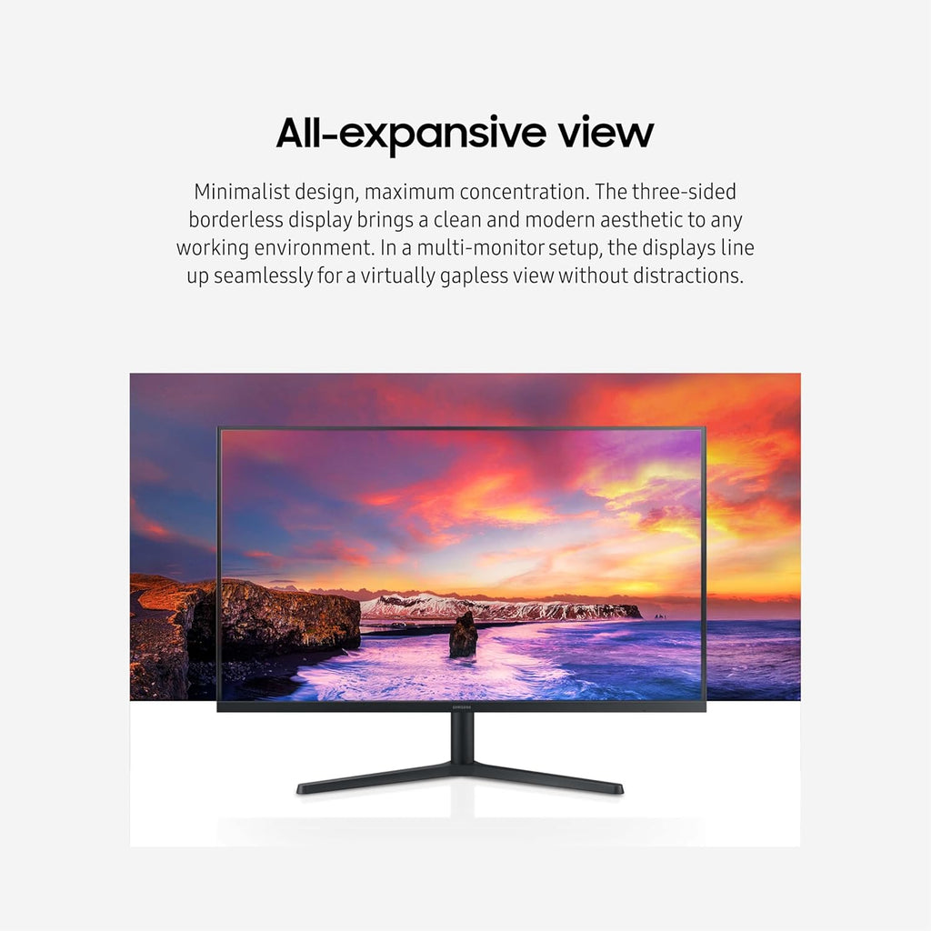 Samsung 32-Inch Flat Computer Monitor, 75Hz, Borderless Display, AMD FreeSync, Game Mode, Advanced Eye Care,