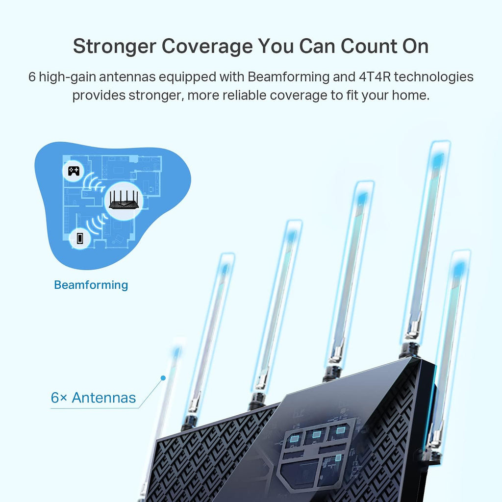 TP-Link AX5400 WiFi 6 Router (Archer AX73)- Dual Band Gigabit Wireless Internet Router for Streaming, Long