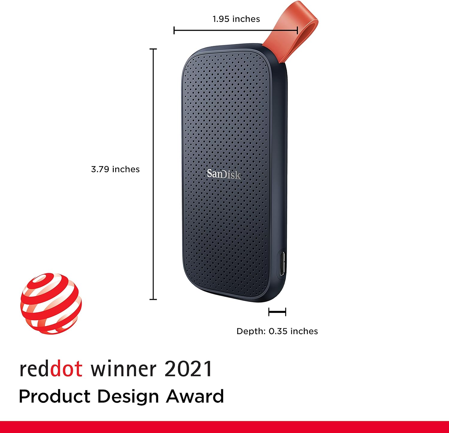 SANDISK 1TB Portable SSD - Up to 800MB/s, USB-C, USB 3.2 Gen 2, Updated Firmware - External Solid State Drive