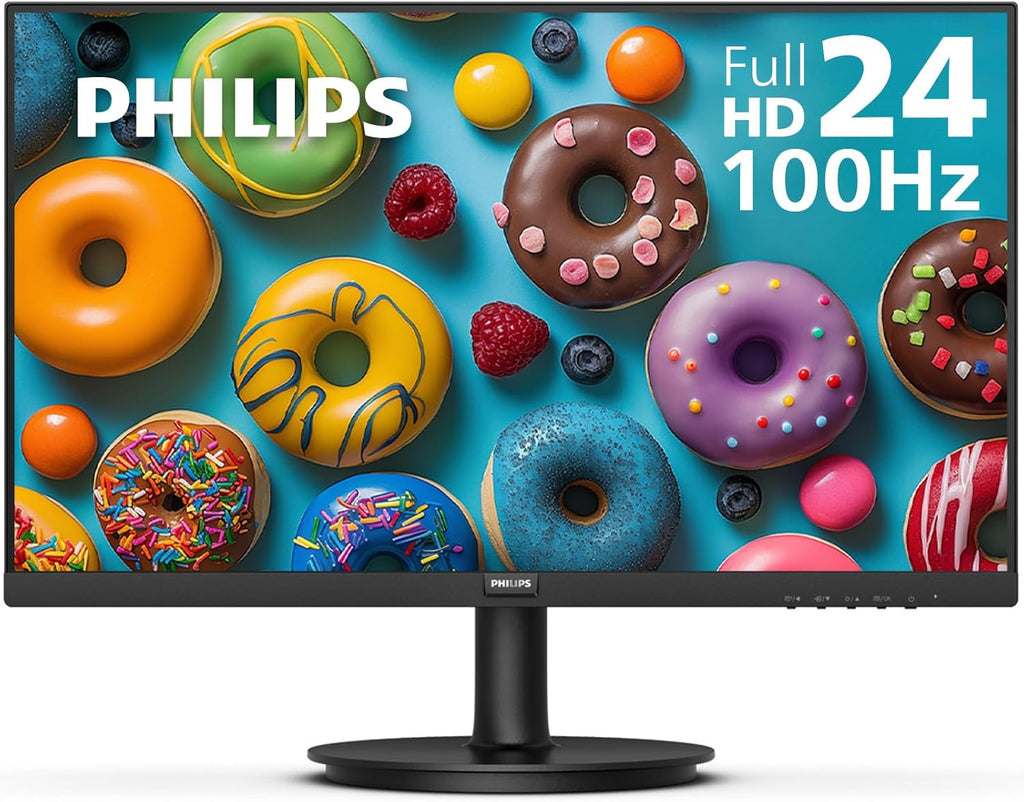 Philips 24 inch 100Hz Computer Monitor, Frameless Full HD (1920 x 1080), VESA, HDMI x1, VGA Port x1, Eye