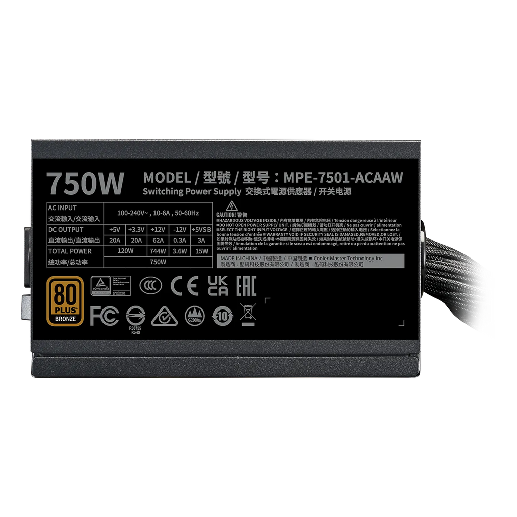 SMPS COOLER MASTER MWE BRONZE 750W V3