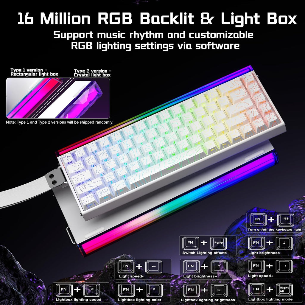 Aula Hero 68 HE Wired Gaming Keyboard, Hall Effect Keyboard with Magnetic Switch, Rapid Trigger Mode, 8KHz