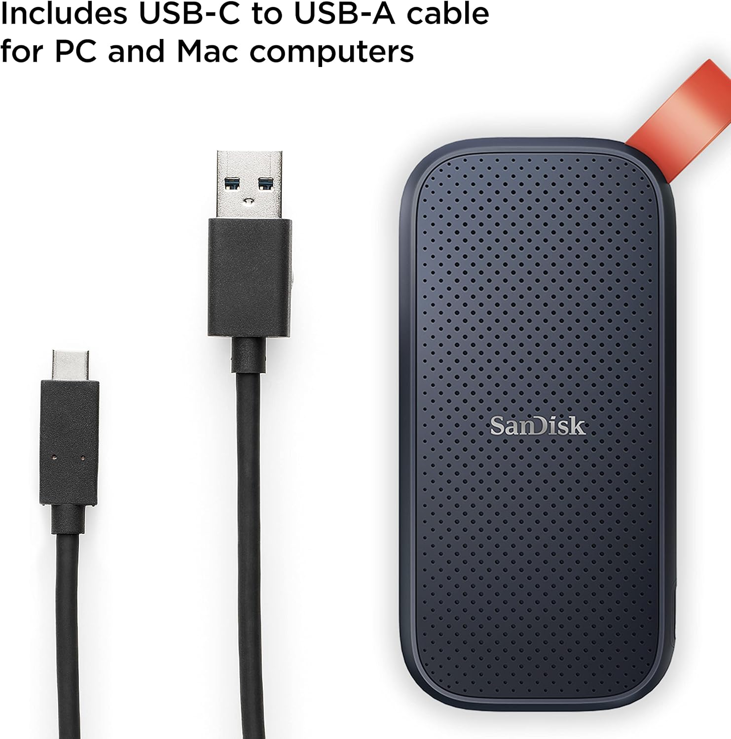 SANDISK 1TB Portable SSD - Up to 800MB/s, USB-C, USB 3.2 Gen 2, Updated Firmware - External Solid State Drive