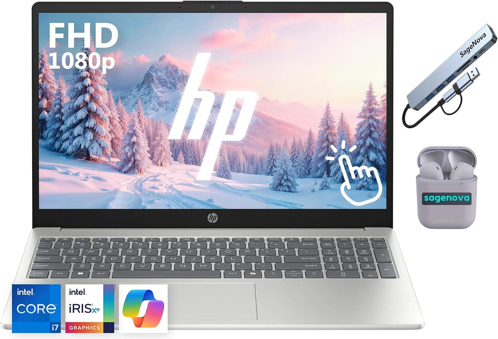 HP 15.6" Touchscreen Laptop Computer, 64GB RAM 2.5TB Storage (2TB SSD+512GB Docking Station Set), Intel Core