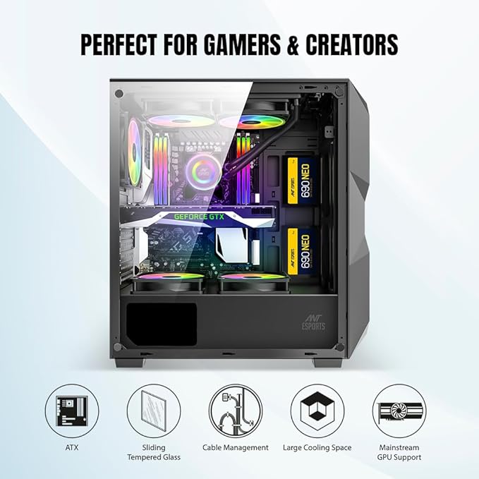 CABINET ANT ESPORTS ICE-300 BLACK