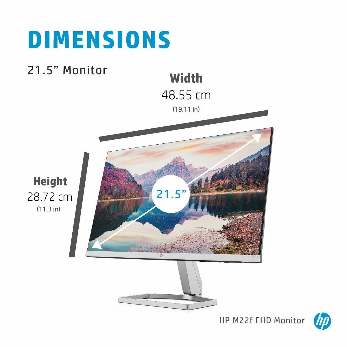 22″ LED HP IPS M22F