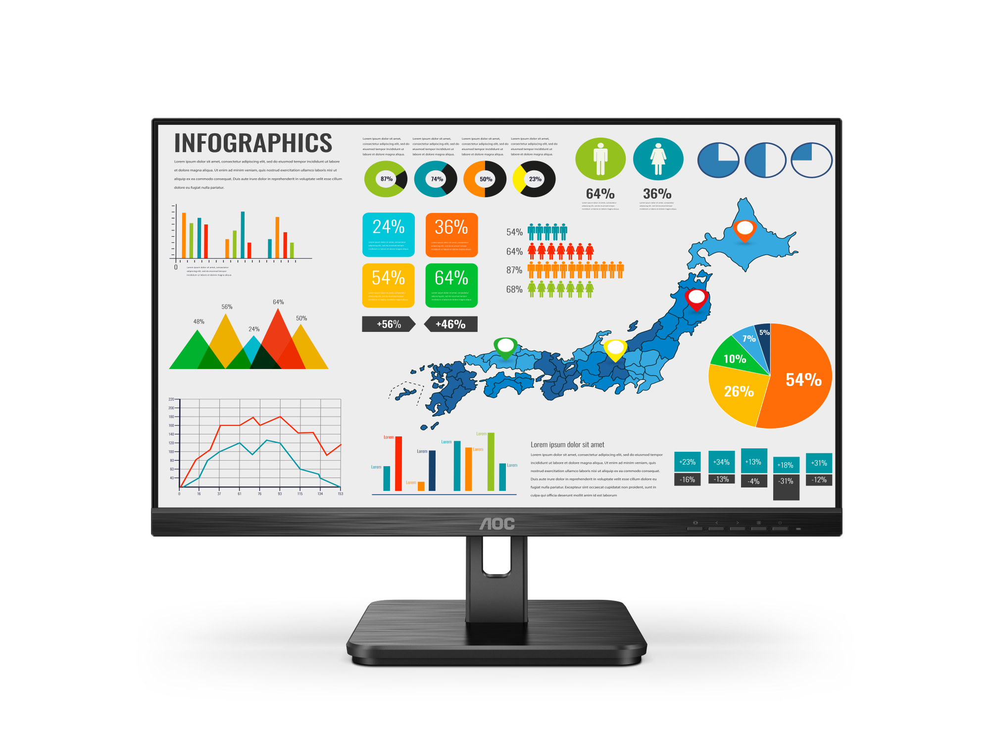 22″ AOC IPS MONITOR 22E2H