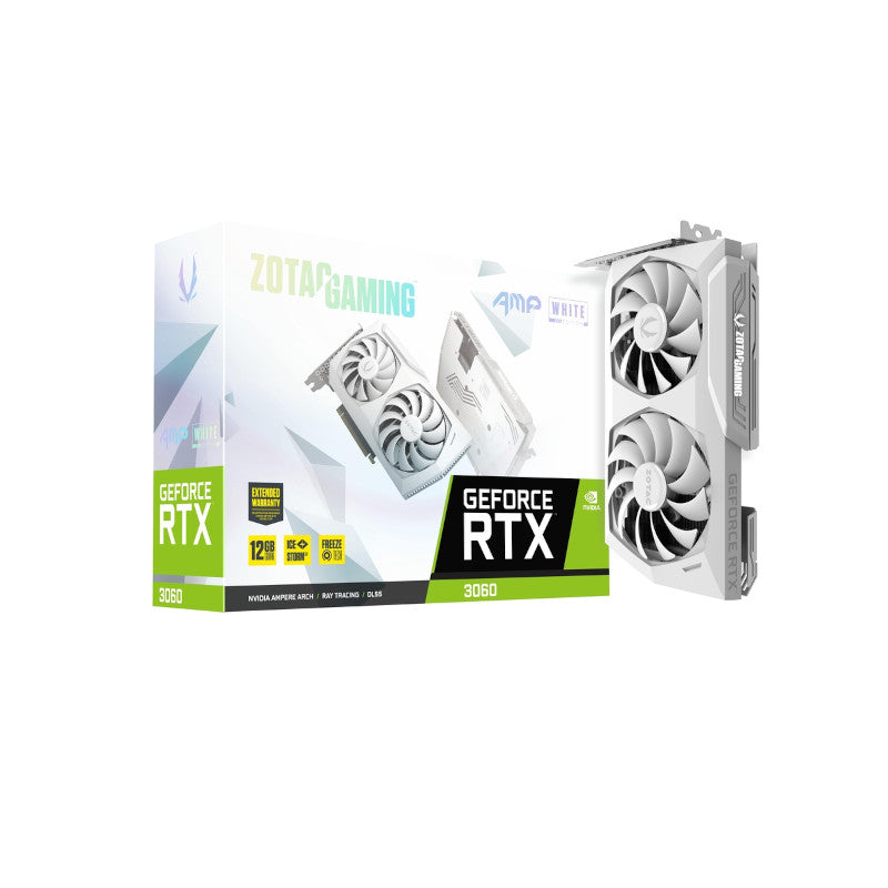 ZOTAC RTX3060 AMP WHITE 12GB DDR6 GRAPHICS CARD
